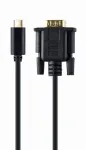 Gembird A-CM-VGAM-01 USB-C į VGA ki&scaron;tukas adapterio kabelis, 1920x1080 60 Hz, 2 m, juodas