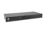 LevelOne 16 prievadų PS/2-USB VGA KVM jungiklis, 2048 x 1536 pikseliai, montavimas į stovą, 1U, juoda