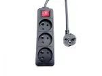 Microconnect MC-PSOO030150FRB ilginimo laidas 1.5 m 3 AC lizdai Vidaus juoda