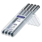 Finelineris Staedtler pigment liner 308 juodas 4 vnt.