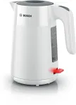 Elektrinis virdulys Bosch TWK2M161, 1,7 L, 2400 W, baltas, plastikinis korpusas, 360&deg; pagrindas