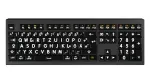 Logickeyboard LKB-LPWB-A2M-DE klaviatūra, laidas USB, QWERTZ i&scaron;dėstymas, voki&scaron;ka, juoda