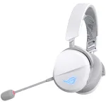 Ausinės ASUS ROG Pelta, belaidės ir laidinės, žaidimų, ausinė juosta, USB Type-C, Bluetooth, balta