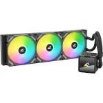 All-in-One Skysčio Au&scaron;intuvas CPU Sharkoon S60 ARGB &mdash; 360 mm Radiatorius, 3&times;120 mm PWM Ventiliatoriai, Juodas