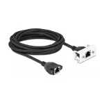 DeLOCK tinklo ilginimo kabelis Cat.6A 5m S/FTP RJ45 juodas