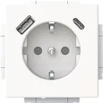 Busch-Jaeger SCHUKO ki&scaron;tukinis lizdas USB-A+C 20 EUCB2USBAC-884 (2CKA002011A6310)