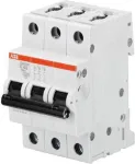 Automatinis jungiklis ABB S203M-C16, C charakteristika, 3 polių, 3 moduliai, 16 A