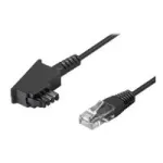 Wentronic Goobay TAE-F Ry&scaron;io Laidas DSL / VDSL, Juodas, 6 m - TAE-F Ki&scaron;tukas į RJ45 Ki&scaron;tuką (8P2C) (51234)