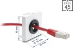 Delock Easy 45 91073 kabelio įvorė, apvali, balta, juoda