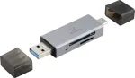 Renkforce RF-PCR-400 i&scaron;orinis USB 3.0 kortelių skaitytuvas, kosminė pilka (RF-6179482)