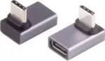 ShiverPeaks BS13-60002 USB4 USB-C ki&scaron;tuko ir USB-C lizdo adapteris, 90&deg; kampu auk&scaron;tyn/žemyn