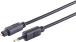 Optinis garso kabelis ShiverPeaks 69014-3.0, Toslink ki&scaron;tukas į 3,5 mm keitiklį, 3 m, 4,0 mm &scaron;erdis