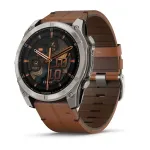 Garmin Fenix 8 3.56 cm (1.4 inch) AMOLED 51 mm Skaitmeninis 454 x 454 pikseliai Liečiamas ekranas Titanas Wi-Fi GPS (palydovas)