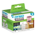 DYMO Original LabelWriter Patvarūs Lipdukai | 25mm x 89mm | Baltas Polipropilenas | 2 ritės po 350 (700 lipdukų) | Auk&scaron;to na&scaron;umo | Skirti LabelWriter etikečių spausdintuvams