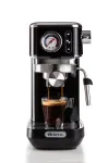 Ariete 1381 kavos aparatas su manometru, tinka maltai kavai ir ESE kapsulėms, 1300 W, 1,1 L talpa, 15 barų slėgis, &frac12; puodelio filtras, Cappuccino įrenginys, Juodas