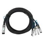BlueOptics Intel XXV4DACBL1M suderinamas BlueLAN pasyvus 100GBASE-CR4 QSFP28 į 4x25GBASE-CR SFP28 Direct Attach i&scaron;skaidymo kabelis, 1m, AWG26