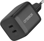 OtterBox Standard 65W GaN USB-C sieninis įkroviklis su 2 prievadais (45W+20W PD) Juodas
