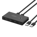 Ugreen USB 3.2 Gen 1 Switch Box 4 prievadų USB &scaron;akotuvas dviem kompiuteriams, juodas (US216 30768)