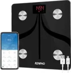 Renpho i&scaron;maniosios kūno svorio svarstyklės su programa &ndash; juodos (ES-30M-US)