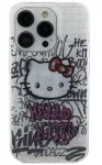 Hello Kitty HKHCP15SHDGPHT iPhone 15 / 14 / 13 6.1 Hard Case IML Kitty On Bricks Graffiti White