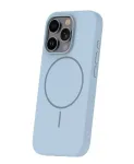 iLike Apple iPhone 16 Pro Max Soft Touch Silicone Case With Magnetic Light Blue