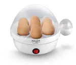 Kiau&scaron;inių virimo aparatas Adler AD 4459 &ndash; 7 kiau&scaron;iniams, 450 W, baltas, mygtuko valdymas, garso signalas