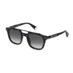 Philipp Plein vyri&scaron;ki akiniai nuo saulės SPP001M510721 &ndash; juodas acetatinis rėmelis, pilki lę&scaron;iai, 51 mm