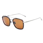 BELSTAFF MAN RYDER-S085 Pilotiniai/aviatoriniai akiniai nuo saulės, juodas acetatas, pilki lę&scaron;iai 54/21/145 mm
