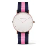 PAUL HEWITT Sarstwin Unisex Watch 39mm Rose Gold Stainless Steel Case White Dial Nude Leather Strap Quartz PHSARSTWNLP20