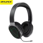 AWEI A799BL Bluetooth žaidimų ausinės su mikrofonu, uždengiančios ausis, juodos