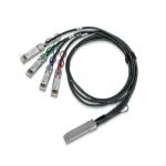 NVIDIA Mellanox LinkX 100GbE į 4x25GbE QSFP28 tiesioginio prijungimo i&scaron;skaidymo kabelis, 2 m