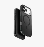 &bdquo;UNIQ Clario&ldquo; dėklas, skirtas &bdquo;iPhone 17 Pro Max&ldquo;, su &bdquo;MagClick&ldquo; įkrovimo palaikymu, juodas
