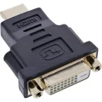 InLine HDMI į DVI adapteris, ki&scaron;tukas / lizdas 24+1, auksuoti kontaktai, 4K2K