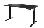 Ra&scaron;omasis stalas MOON LONG su elektriniu auk&scaron;čio reguliavimu 150x80 cm, stačiakampis medžio drožlių plok&scaron;tės stalvir&scaron;is, 72&ndash;120 cm auk&scaron;tis, juoda/antracitas