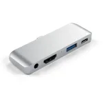 Satechi Aliumininis USB-C Hub skirtas iPad Pro sidabrinis