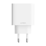Cuktech A19 30W GaN sieninis įkroviklis USB-A + USB-C - baltas