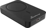 MEDIARANGE Magnetinė belaidė Powerbank 10 000 mAh 15 W MagSafe suderinama greitojo įkrovimo su USB-C PD 20 W ir USB-A QC 3.0, juoda