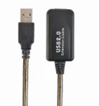 GEMBIRD aktyvus USB 2.0 prailginimo kabelis, 10 m - juoda