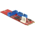 Delock Converter M.2 Key B+M vyri&scaron;kas > 2 x USB3.0 Pin Header - USB adapteris - M.2 kortelė - USB3.0 (vidinis) x 2 (62843)