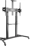 SPEAKA PROFESSIONAL SP-TVC-600 TV vežimėlis 60 inch-100 inch ekranams, reguliuojamo auk&scaron;čio, 100 kg apkrova, fiksuojami ratukai, juodas SP-10446752