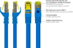 GoodConnections Cat.7 S/FTP RJ45 tinklo kabelis, 15m, mėlynas, be halogenų, 600MHz, su fiksatoriaus apsauga 8070R-150B