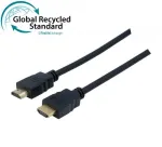 Exertis Connect HDMI 2.0 High Speed kabelis, 4K, HDMI Type A male į HDMI Type A male, auksu padengti kontaktai, juodas, 1,0 m (127980)