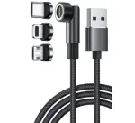 Exertis Connect USB 3-in-1 įkrovimo kabelis su USB-C, Micro-B, Lightning (640297)