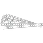 BR&Uuml;DER MANNESMANN PVC sulankstoma matavimo liniuotė 2 m, 10 segmentų, EC Class III 810-PVC-2M