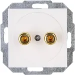 HEINRICH KOPP 4 mm bananų lizdas, baltas, įleidžiamas, 16A 30V AC/DC, 951629004