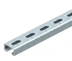 OBO Bettermann montavimo profilis C-profilis 41x21 mm, su ply&scaron;iais, 2000 mm, kar&scaron;tai cinkuotas plienas, ply&scaron;io plotis 22 mm 1122933