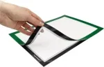 MAGNETOPLAN HOLTZ magnetofix informacinis rėmelis DIN A4, žalias, atverčiamas dvipusis, lipnus 1131905