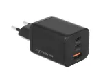 MOVANO GaN 65W įkroviklis su 2x USB-C PD ir USB-A (juodas)
