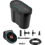 Gardena AquaBloom automatinio laistymo rinkinys su saulės baterija ir vandens talpykla, pilkas, iki 20 augalų
