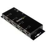 StarTech.com 4 prievadų USB į DB9 RS232 nuosekliojo ry&scaron;io adapterio &scaron;akotuvas &ndash; pramoninis DIN bėgelio ir sieninis montavimas